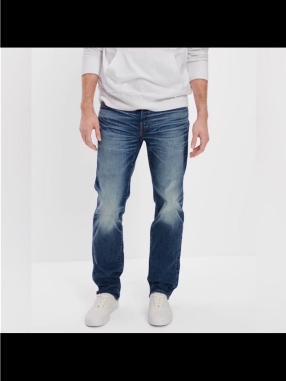 American Eagle Men’s Blue Vintage AirFlex+ Temp Tech Straight Jeans